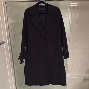 Zara Suede Women's Black Coat
